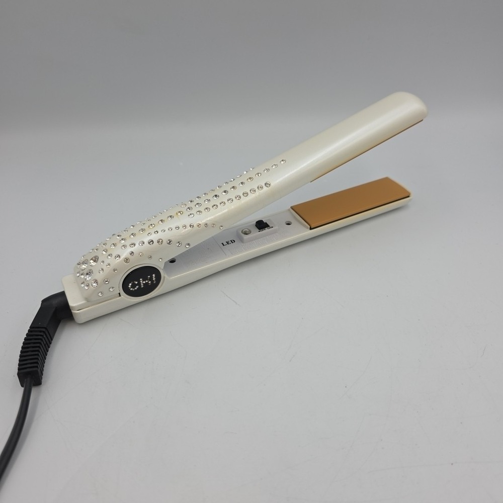 Chi Ceramic Limited Edition  Crystal Inlaid Flat Iron Stunning Bling! Works